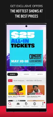 Live Nation android App screenshot 2